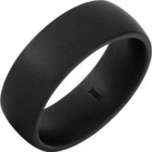 Black Diamond Ceramic™ Dome Ring With Military Sandblast Finish