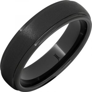 Black Diamond Ceramic™ Dome Ring With Stone Finish