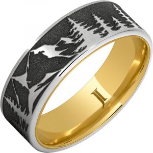 Hidden Gold™ 10k Inlay Serinium® Mountain Pine Forest Ring