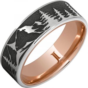 Hidden Gold™ 10k Inlay Serinium® Mountain Pine Forest Ring