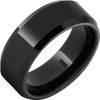 RMCA004523 Jewelry Innovations Black Diamond Ceramic beveled ring