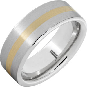 Serinium® Ring with 14K Yellow Gold Inlay