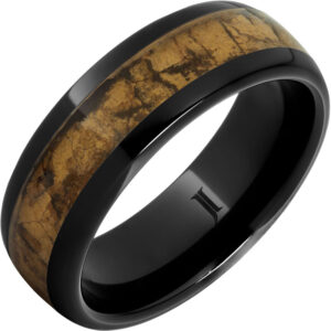 Churchill - Black Diamond Ceramic™ Natural Cigar Inlay Ring