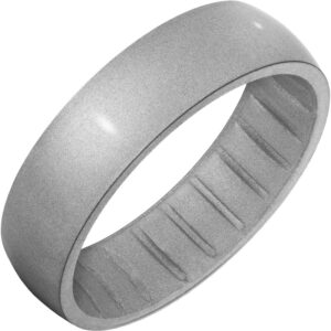 TruBand Silicone™ Slim Silver Glitter Ring