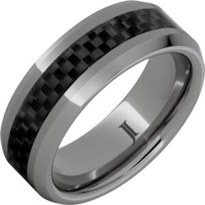 Black Ice - Rugged Tungsten™ Black Carbon Fiber Inlay Ring