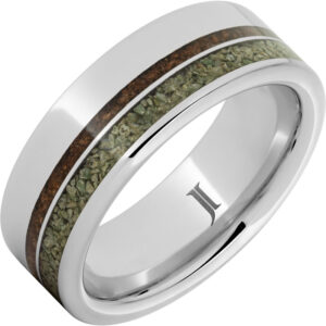 Serinium® Ring with Dual Dinosaur Fossil Inlays