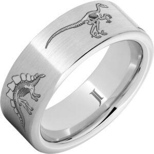 Serinium® Dinosaur Fossil Skeleton Engraved Ring
