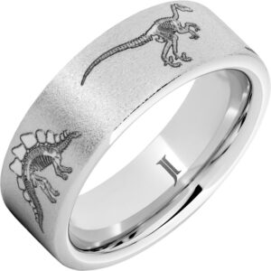 Serinium® Dinosaur Fossil Skeleton Engraved Ring