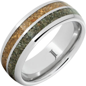 Serinium® Dual Dinosaur Bone Inlay Ring