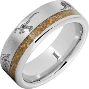 Dinosaur Skeleton Serinium® Ring with Dinosaur Fossil Inlay