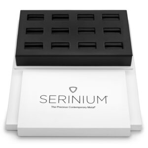 Serinium® 12PC Display Center - White Tray Black Pad