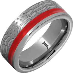 Old Glory - Enamel Inlay Rugged Tungsten™ Ring