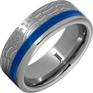 Old Glory - Enamel Inlay Rugged Tungsten™ Ring